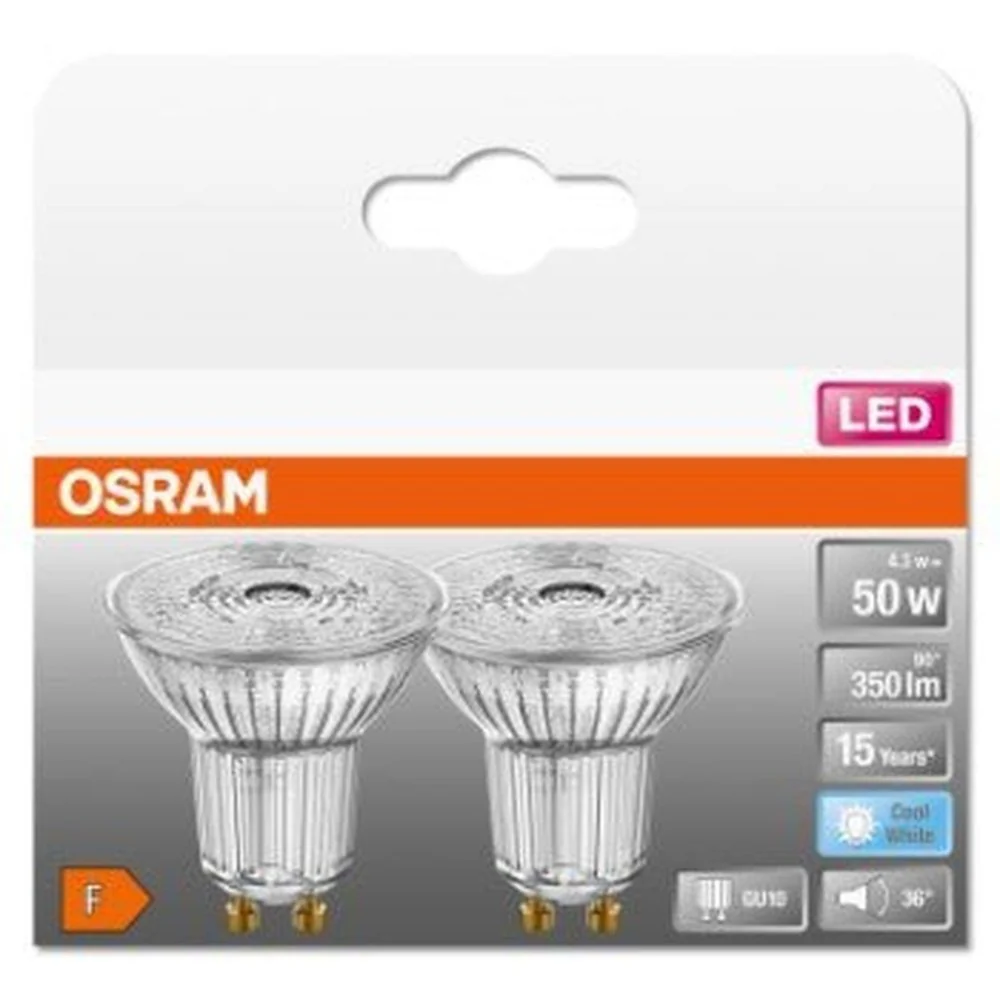 Żarówka LED GU10 4,3W LED STAR 2 szt., barwa zimna - Image 3