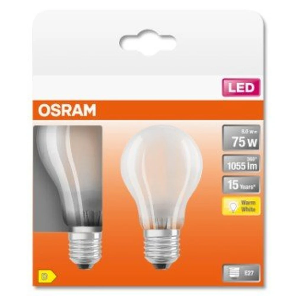 Żarówka LED E27 7,5W LED STAR CLASSIC 2 szt. matowa, barwa ciepła - Image 3