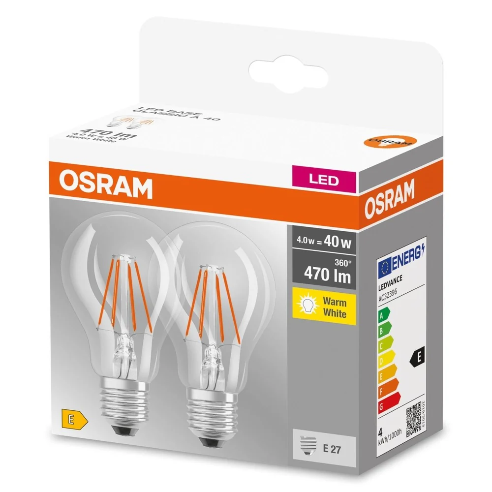 Żarówka LED E27 4W CLASSIC 2 szt. filament, barwa ciepła - Image 3