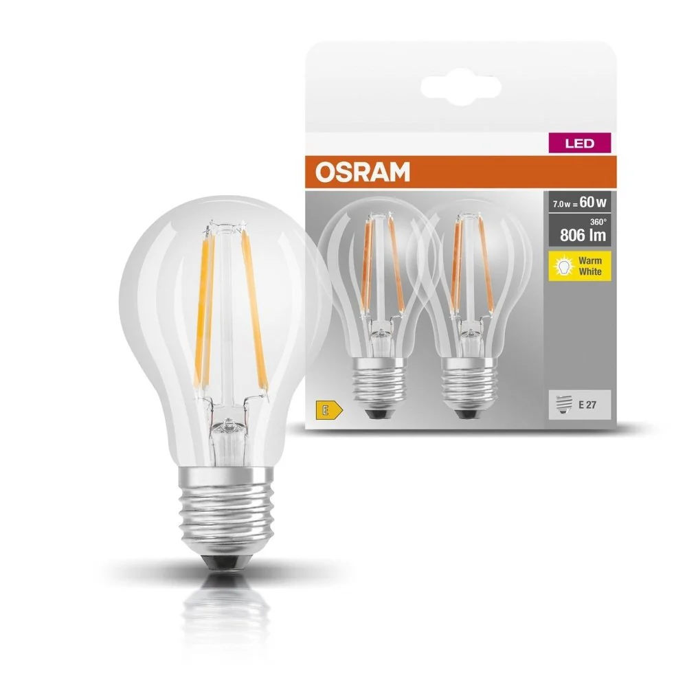 Żarówka LED E27 6,5W CLASSIC 2 szt. filament, barwa ciepła - Image 4