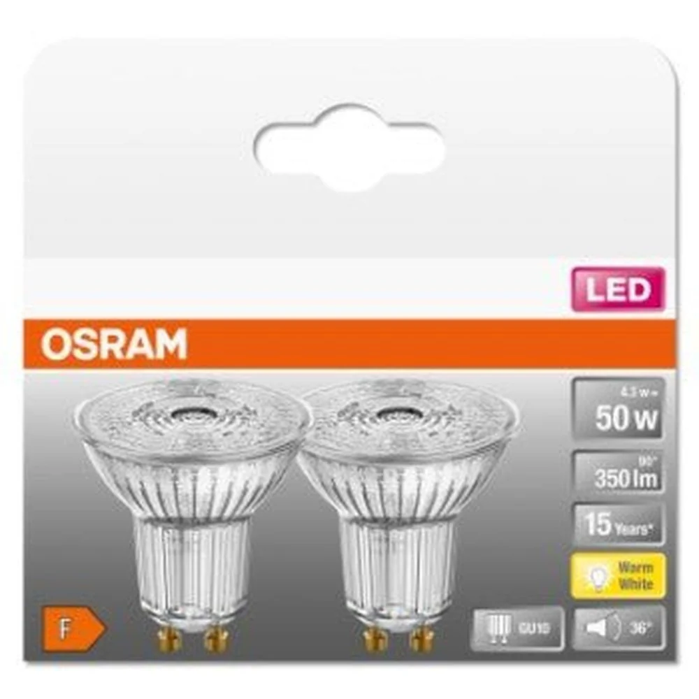 Żarówka LED GU10 4,3W STAR 2 szt., barwa ciepła - Image 3