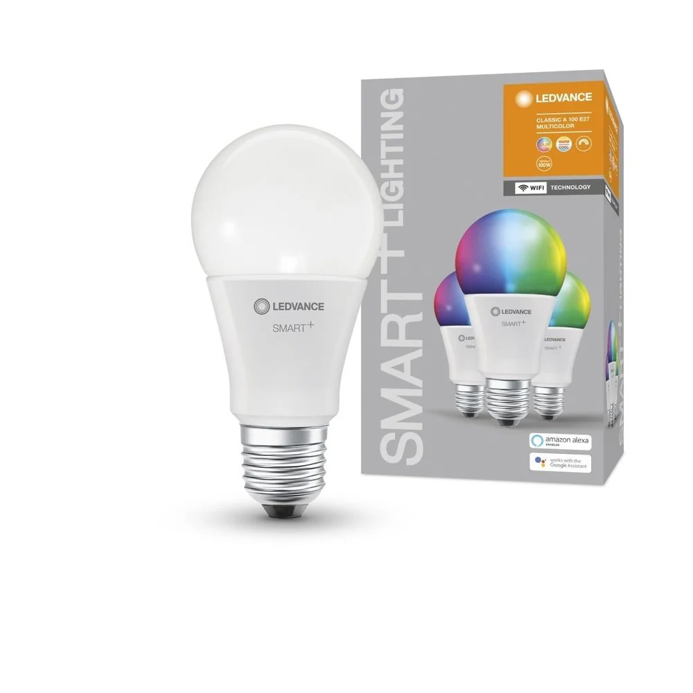 Inteligentna żarówka LED SMART+ WiFi E27, ściemnialna, RGBW, kształt klasyczny, odpowiednik 100W, 14W, barwa: 2700K-6500K, zestaw 3 szt. - Image 4