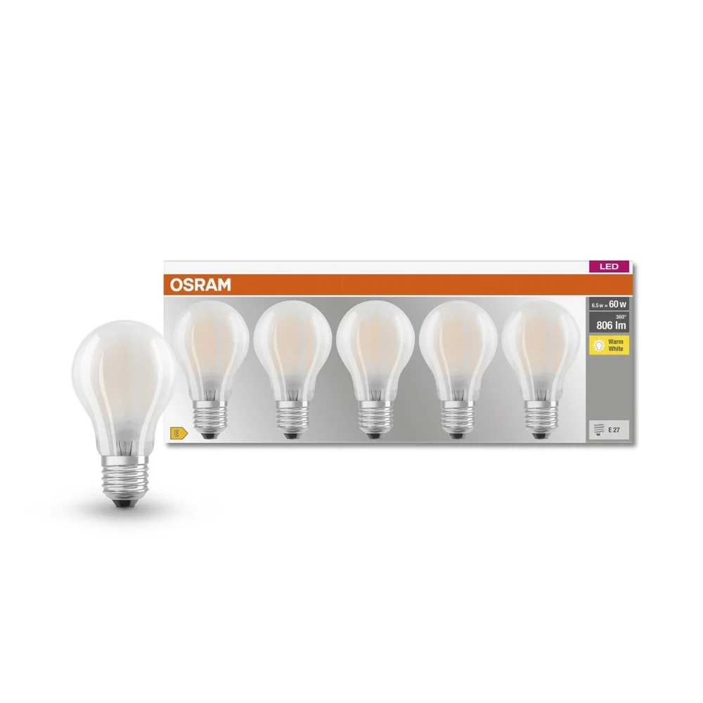 Żarówka LED E27 6,5W CLASSIC 5 szt. matowa, barwa ciepła - Image 5