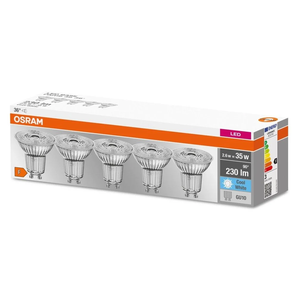 Żarówka LED GU10 2,6W BASE 5 szt., barwa zimna - Image 3