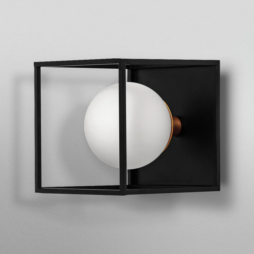 Lampa łazienkowa G9 Decor Square 150x150mm, IP44, czarna. - Image 4