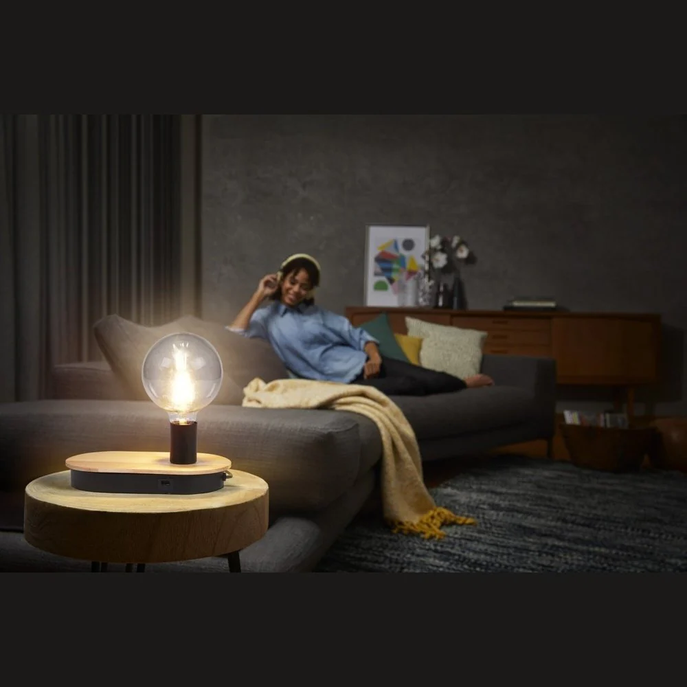 Lampa stołowa E27 Decor Wood Table Touch. - Image 3