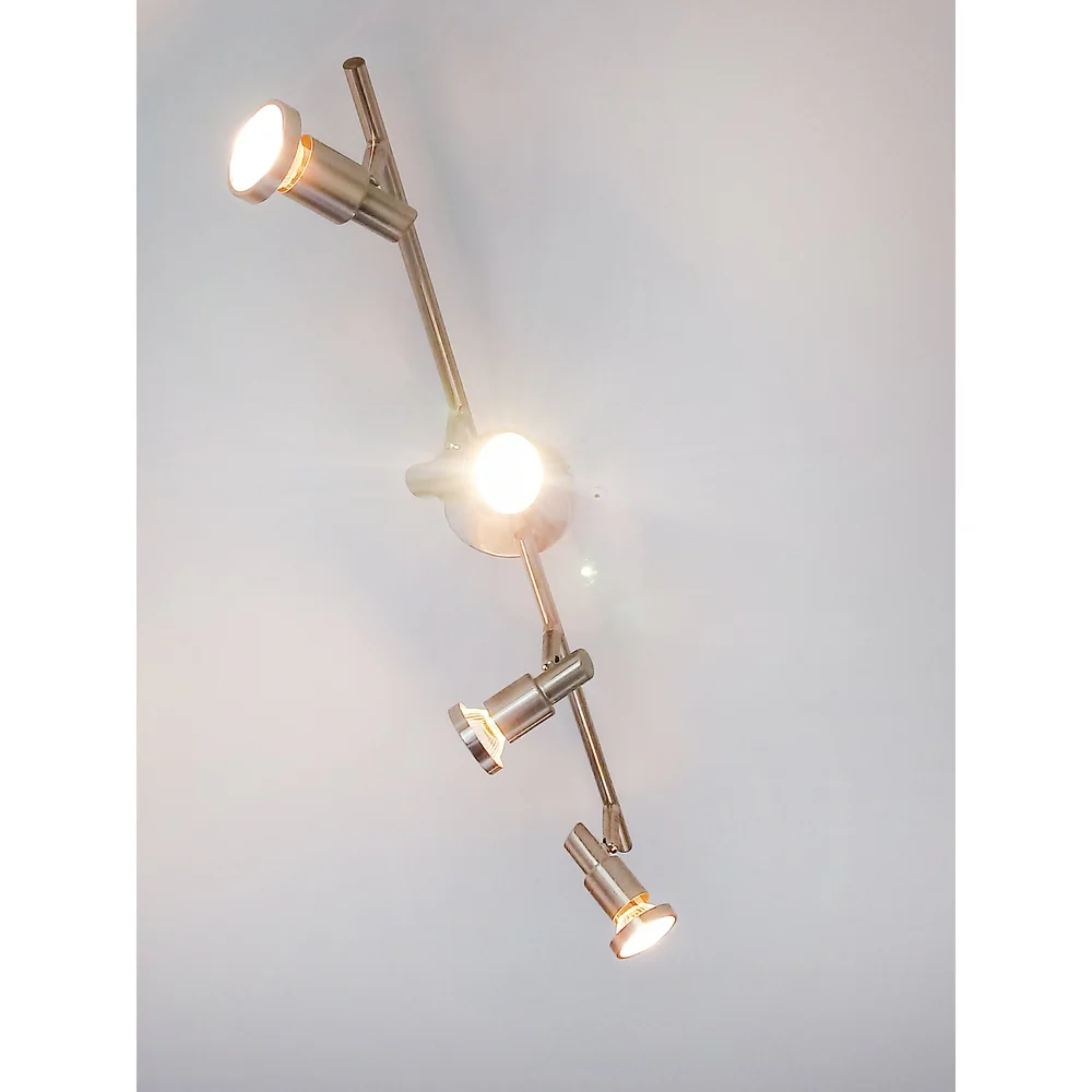 Lampa sufitowa LED SPOT GU10 6x2,6W, punktowa, srebrna, barwa ciepła - Image 14