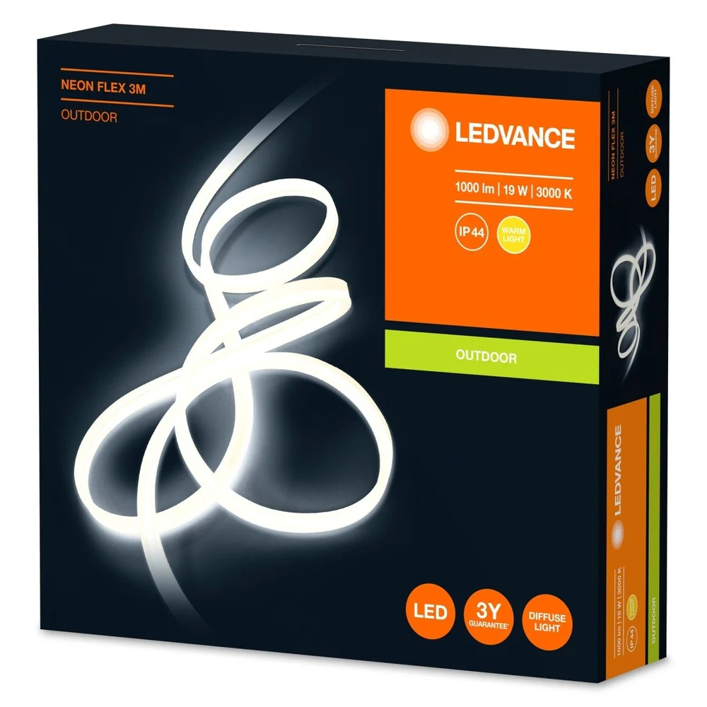 Taśma LED NEON FLEX 19W, zewnętrzna, IP44, ciepła biel, 3 m - Image 3