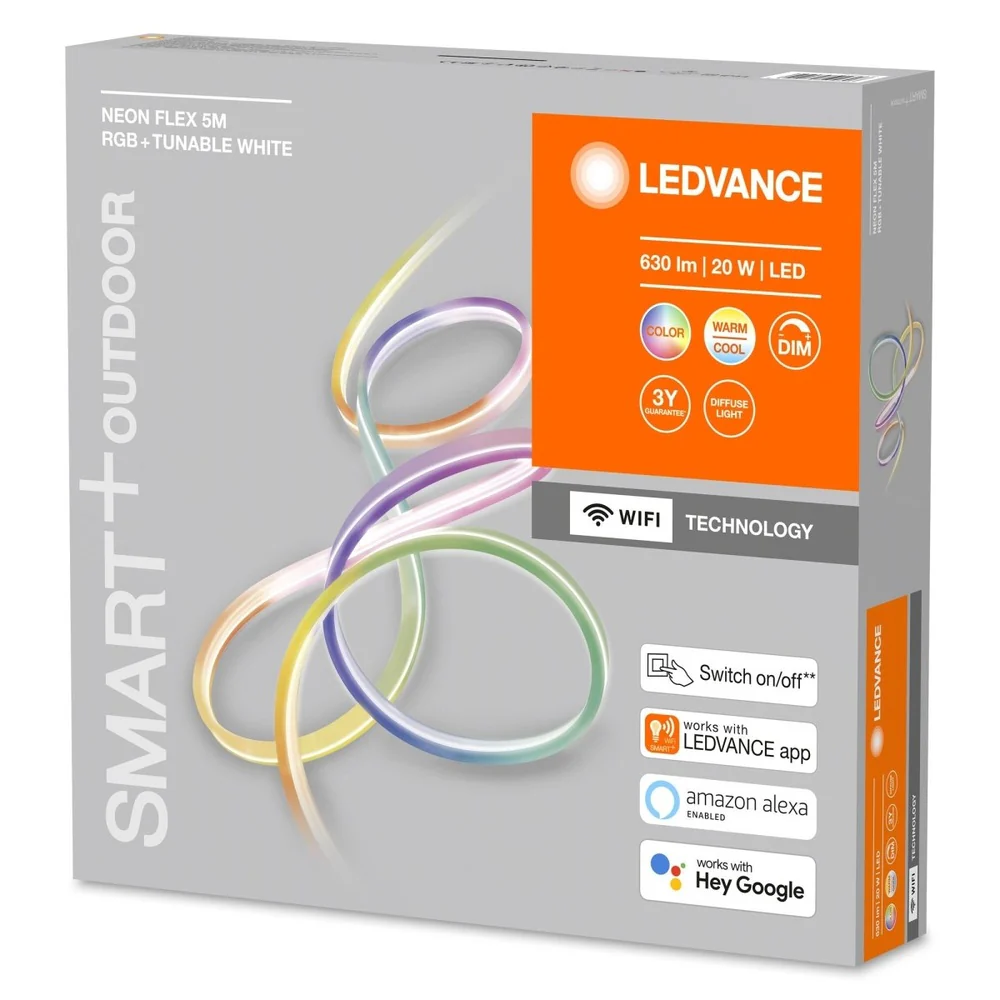 Taśma LED WiFi NEON FLEX MULTICOLOR 20W, inteligentna, zewnętrzna, RGBW, IP44, regulowana biel, 5 m - Image 3