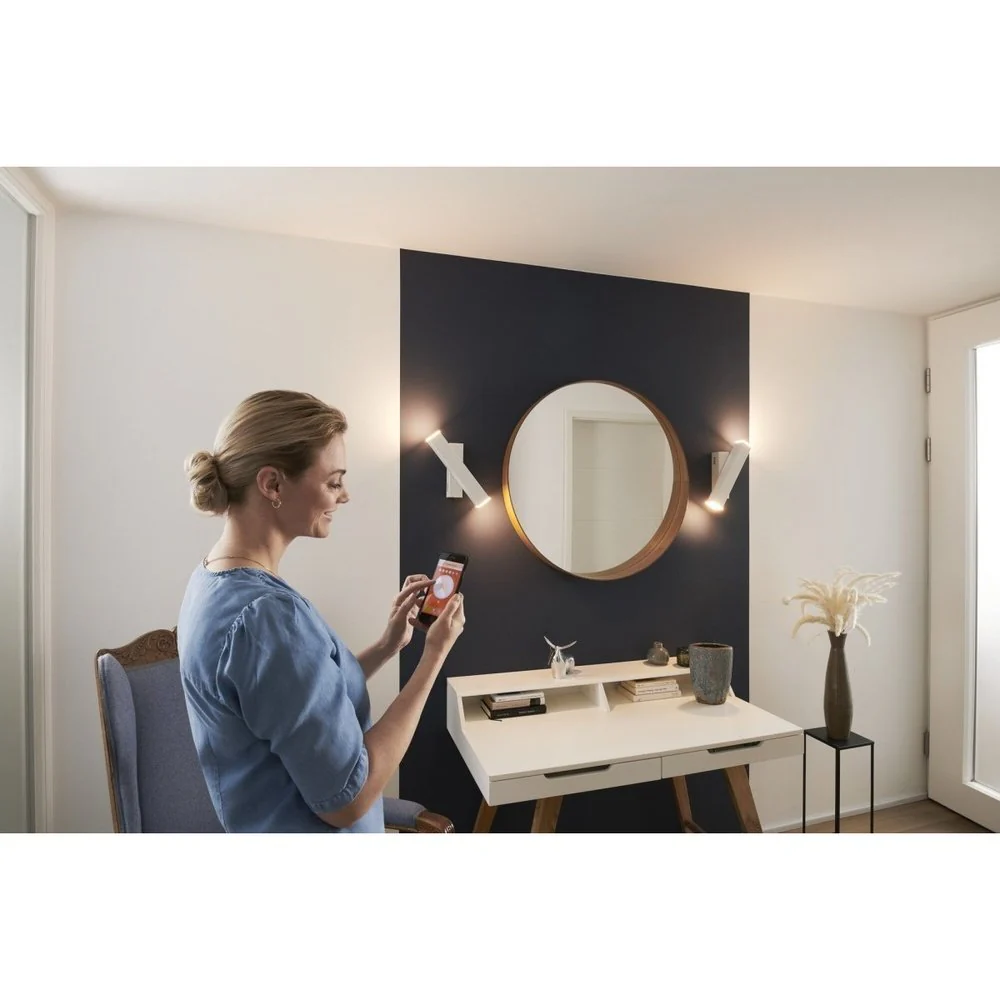 Kinkiet LED WiFi ORBIS WALL CROSS 12W, inteligentny, na zewnątrz, czarny korpus, ściemnialny, regulowana biel - Image 5