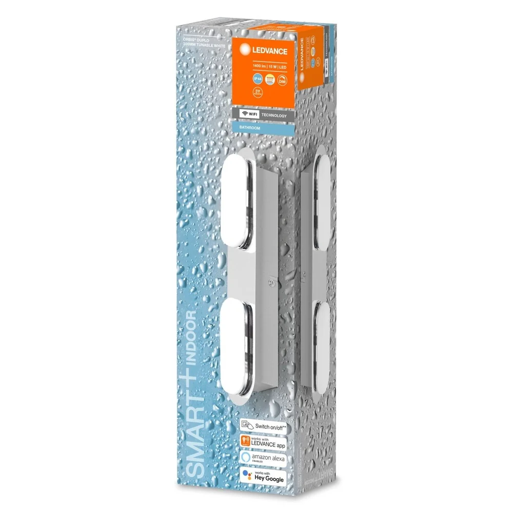 Lampa LED WiFi ORBIS WALL DUPLO 15W, inteligentna, do łazienki, ściemnialna, IP44, regulowana biel, 29,5 cm - Image 3