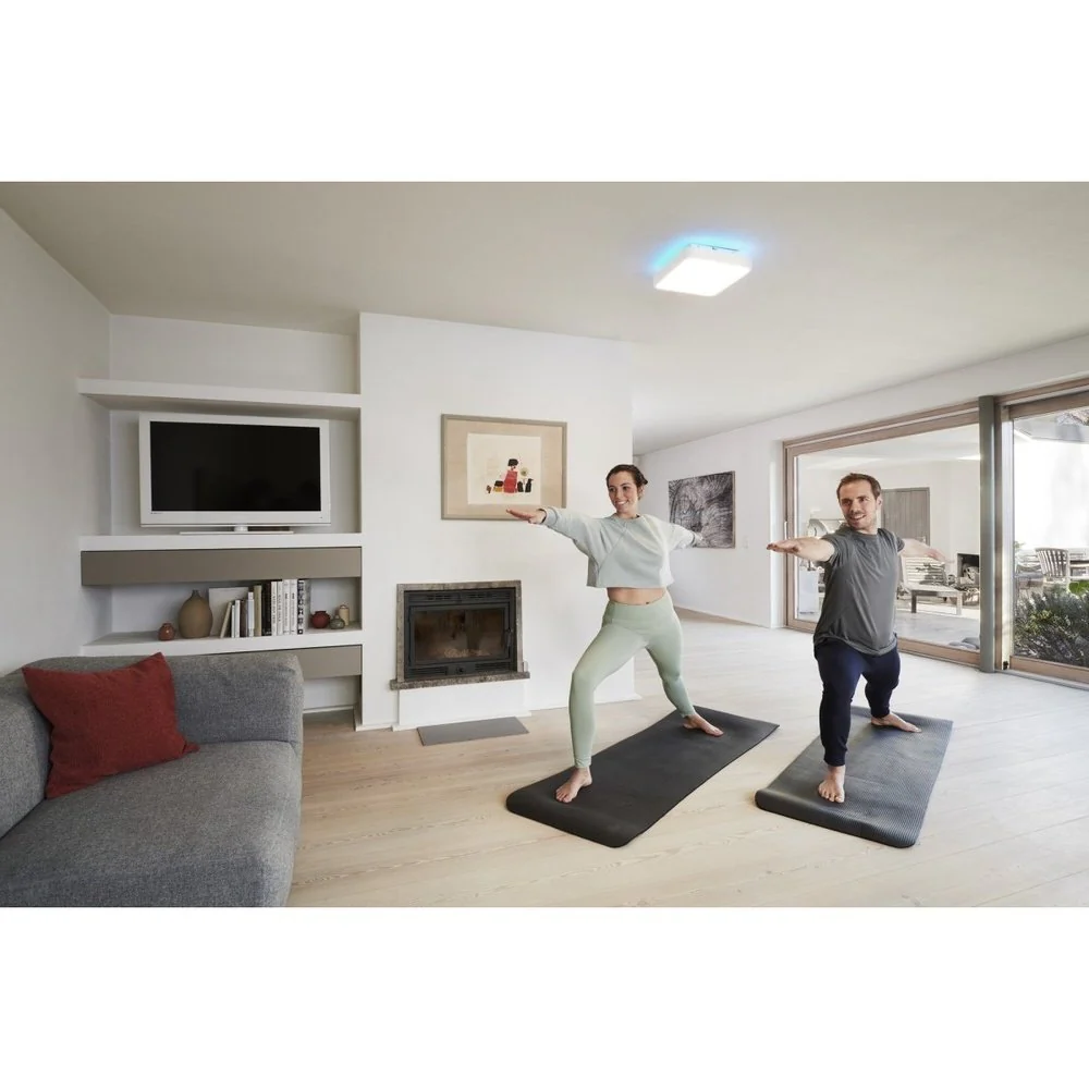 Lampa sufitowa LED WiFi ORBIS BACKLIGHT WHITE 28W, inteligentna, kwadratowa, RGB, regulowana biel, 350x350 mm - Image 10