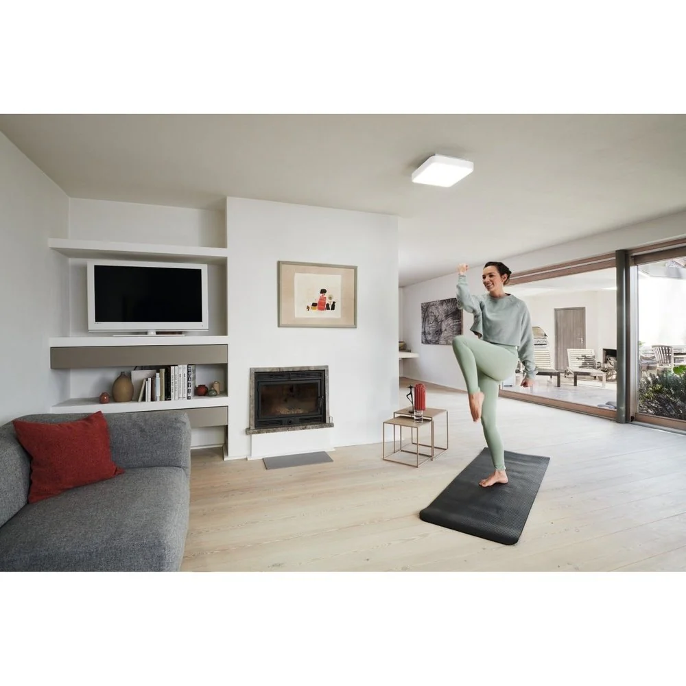 Lampa sufitowa LED WiFi ORBIS BACKLIGHT WHITE 28W, inteligentna, kwadratowa, RGB, regulowana biel, 350x350 mm - Image 4