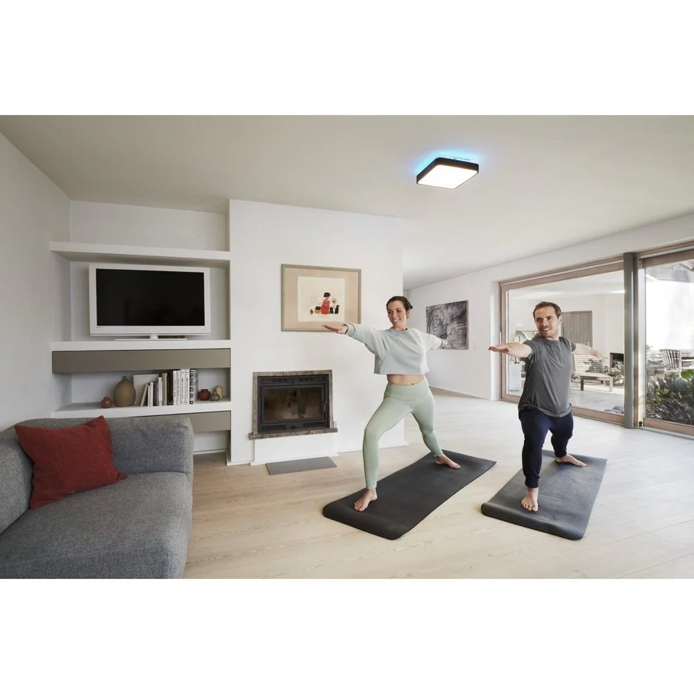 Lampa sufitowa LED WiFi ORBIS BACKLIGHT WHITE 28W, inteligentna, kwadratowa, RGB, regulowana biel, 350x350 mm - Image 8