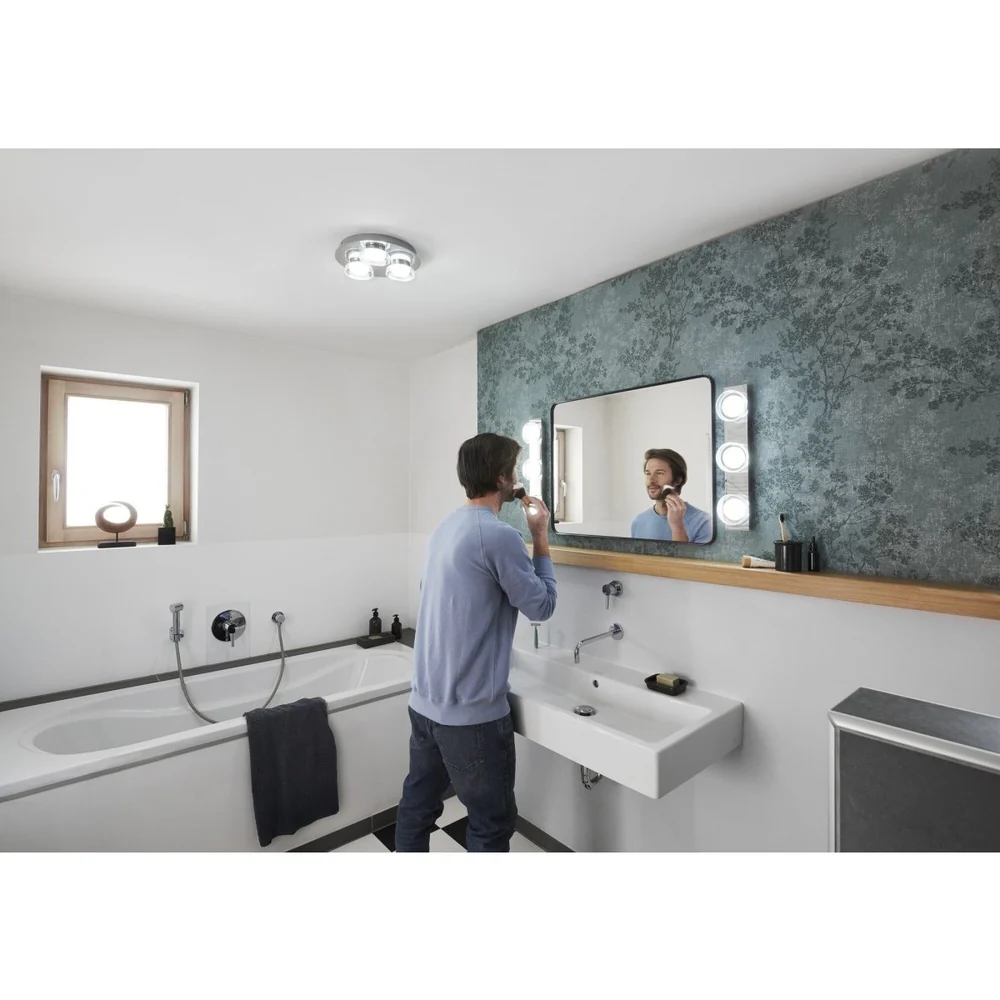 Lampa sufitowa LED WiFi ORBIS ROUND 18W, inteligentna, do łazienki, okrągła, 3 źródła LED, IP44, regulowana biel, 300x300 mm - Image 4
