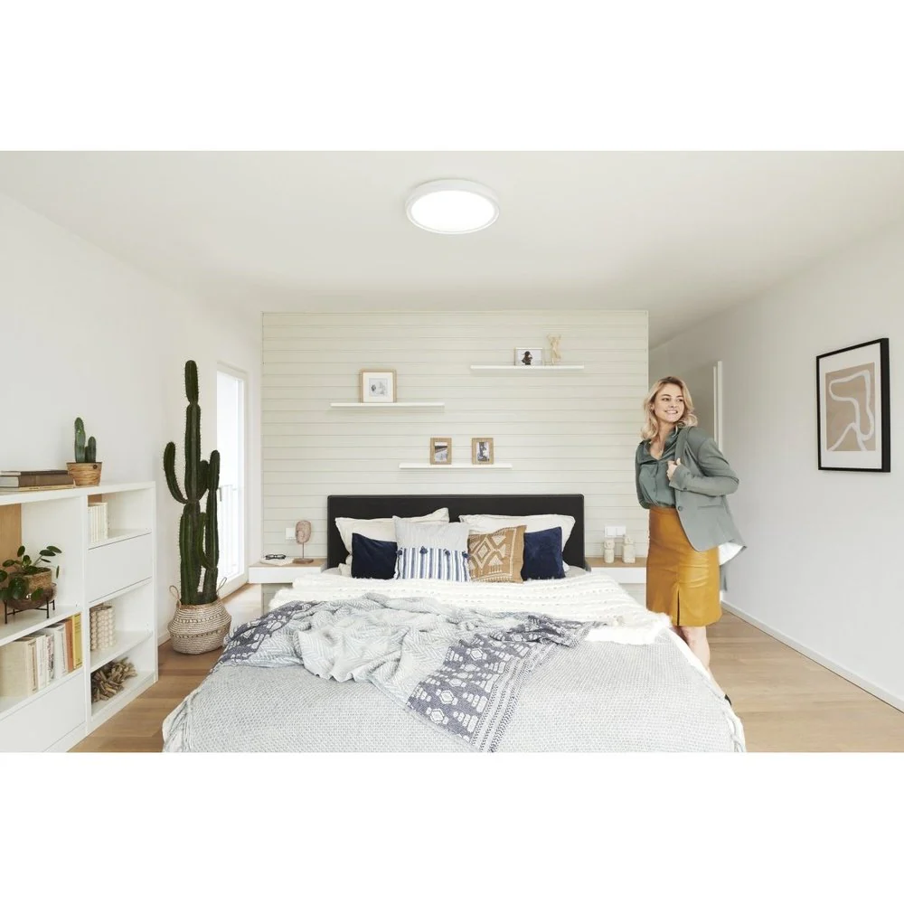 Lampa sufitowa LED WiFi ORBIS CIRCLE BLACK 28W, inteligentna, okrągła, RGB, regulowana biel, 460x460 mm - Image 7