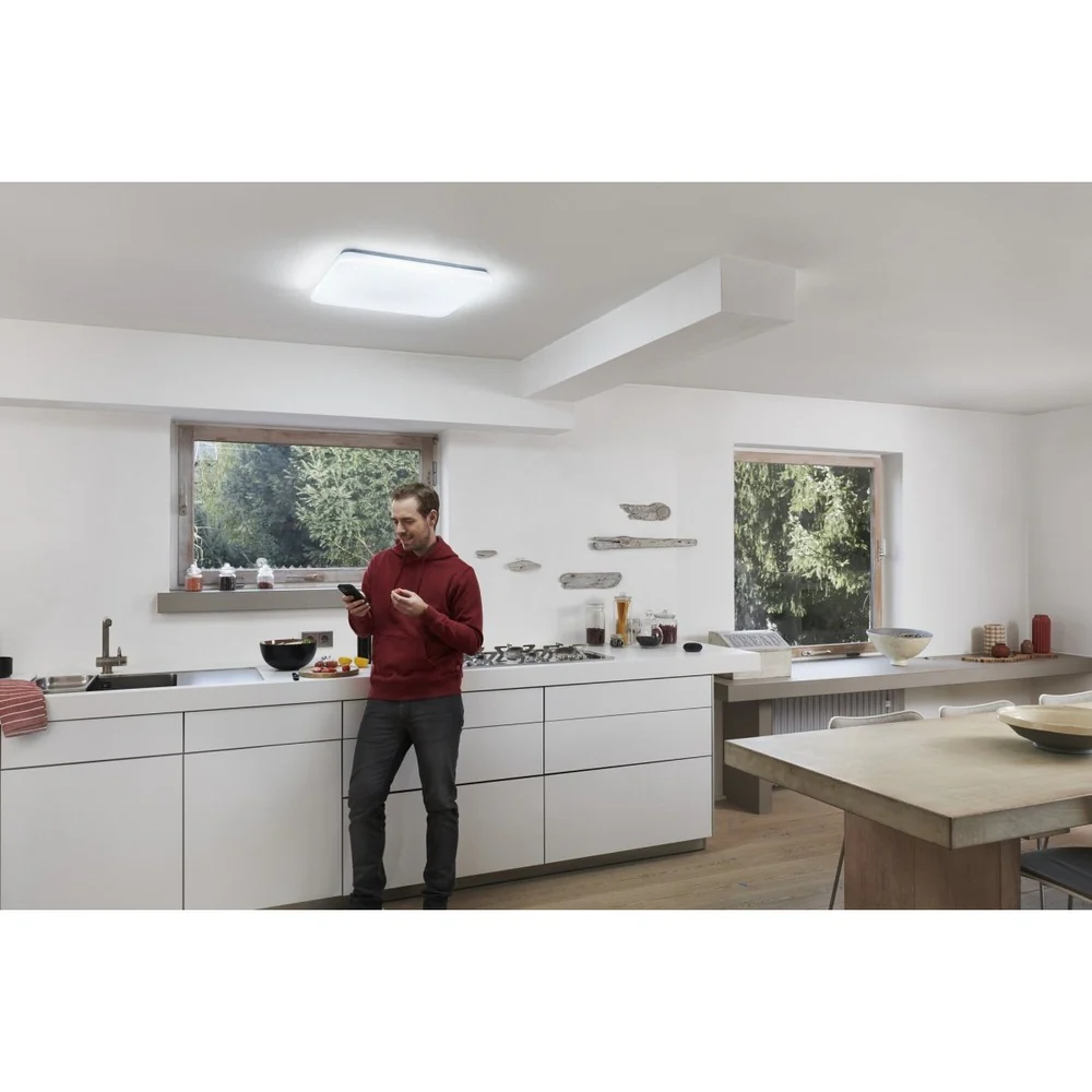 Lampa sufitowa LED WiFi ORBIS MAGNET WHITE 42W, inteligentna, kwadratowa, ściemnialna, regulowana biel, kolor obudowy biały, 450x450 mm - Image 5