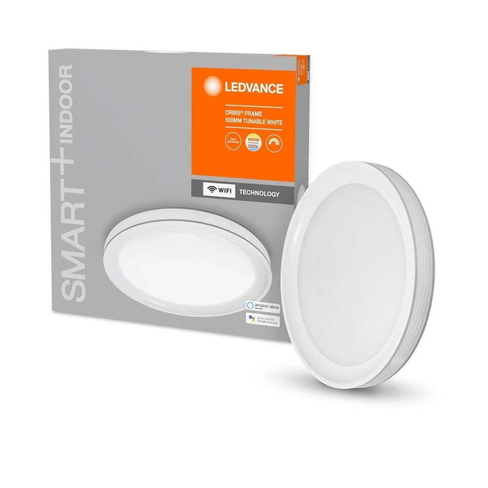 Lampa sufitowa LED WiFi ORBIS FRAME WHITE 34W, inteligentna, okrągła, regulowana biel, 500 mm - Image 4