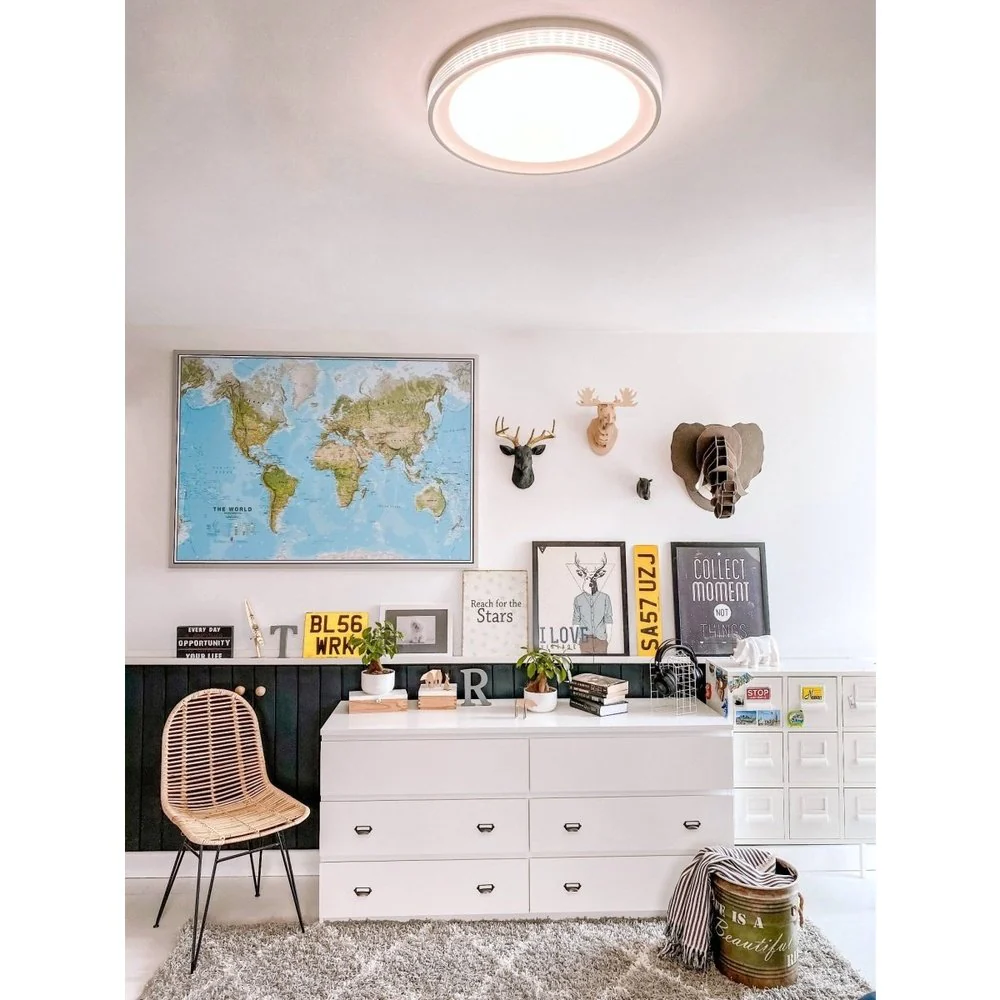 Lampa sufitowa LED WiFi ORBIS FRAME WHITE 34W, inteligentna, okrągła, regulowana biel, 500 mm - Image 5
