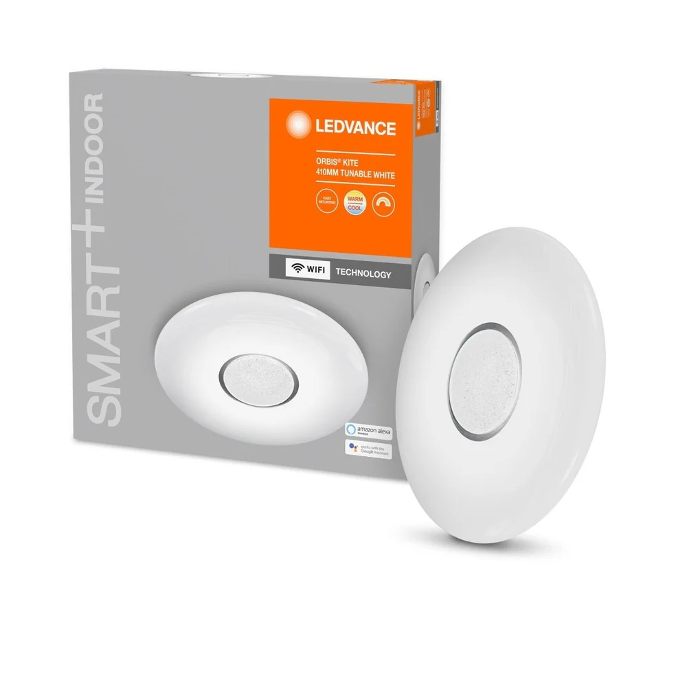 Lampa sufitowa LED WiFi ORBIS KITE WHITE TW 26W, inteligentna, okrągła, ściemnialna, regulowana biel, 410x410 mm - Image 4