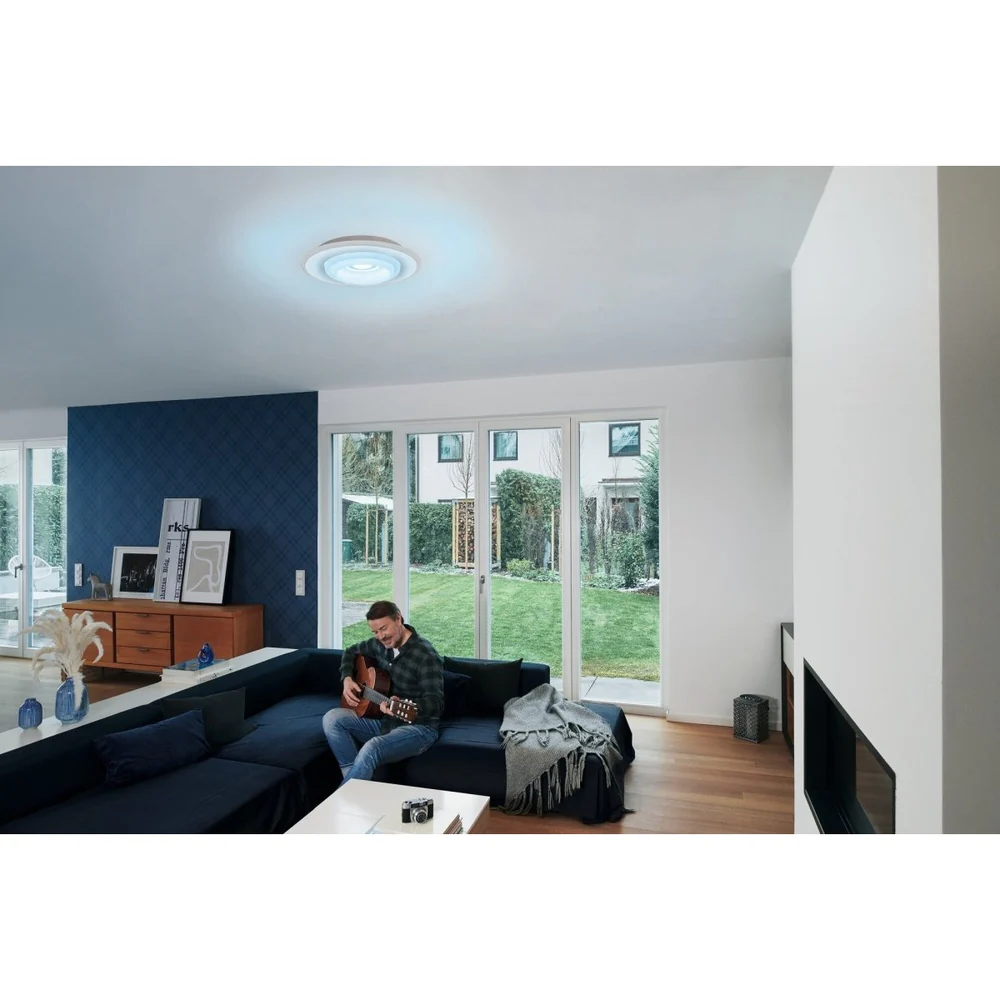 Lampa sufitowa LED WiFi ORBIS RUMOR 32W, inteligentna, okrągła, RGB, kolor obudowy biały, regulowana biel, 500x500 mm - Image 5
