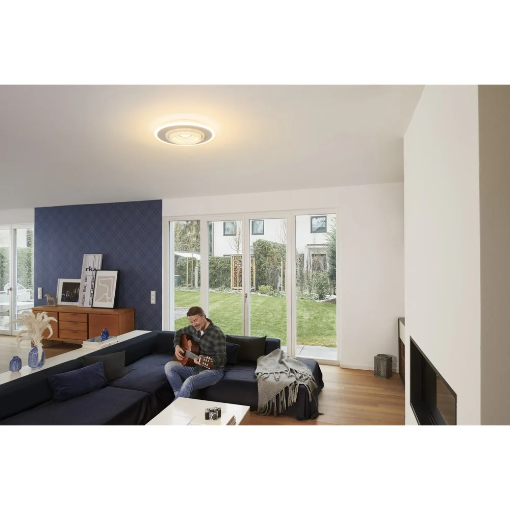 Lampa sufitowa LED WiFi ORBIS RUMOR 32W, inteligentna, okrągła, RGB, kolor obudowy biały, regulowana biel, 500x500 mm - Image 7
