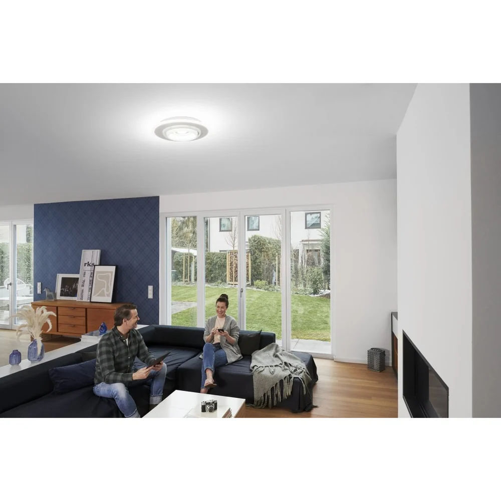 Lampa sufitowa LED WiFi ORBIS RUMOR 32W, inteligentna, okrągła, RGB, kolor obudowy biały, regulowana biel, 500x500 mm - Image 8