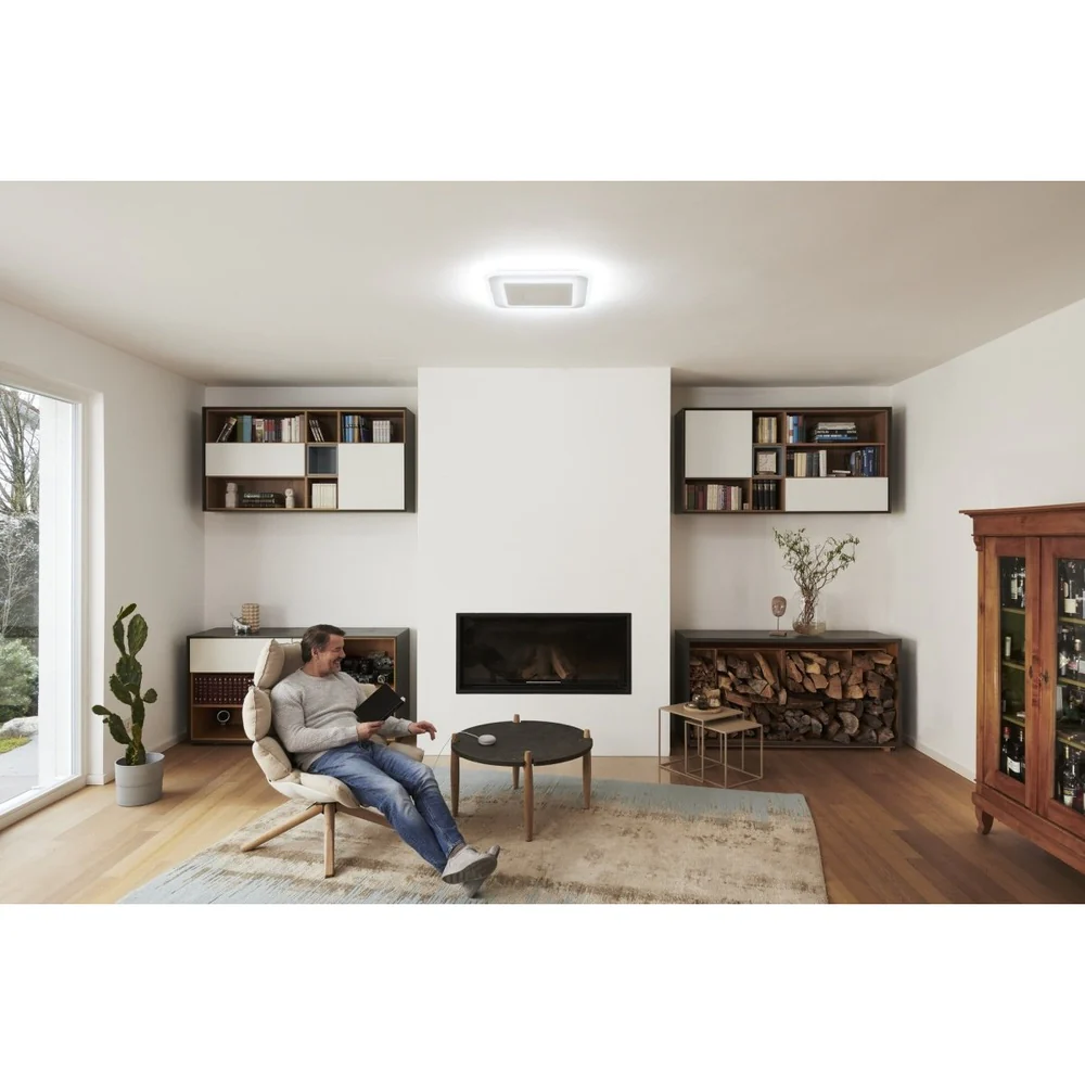Lampa sufitowa LED WiFi ORBIS SADDIE 32W, inteligentna, kwadratowa, RGB, kolor obudowy biały, regulowana biel, 500x500 mm - Image 7