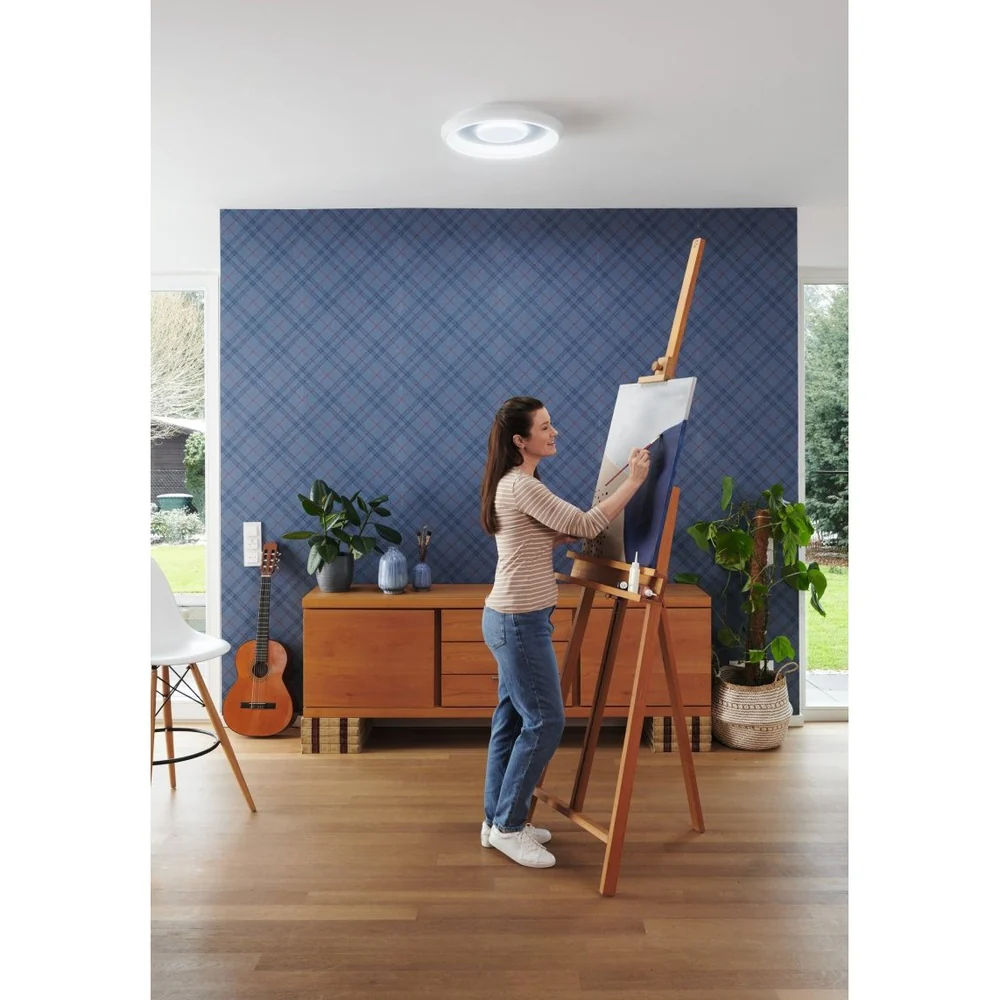 Lampa sufitowa LED WiFi ORBIS STEA 32W, inteligentna, okrągła, RGB, kolor obudowy biały, regulowana biel, 485x485 mm - Image 5