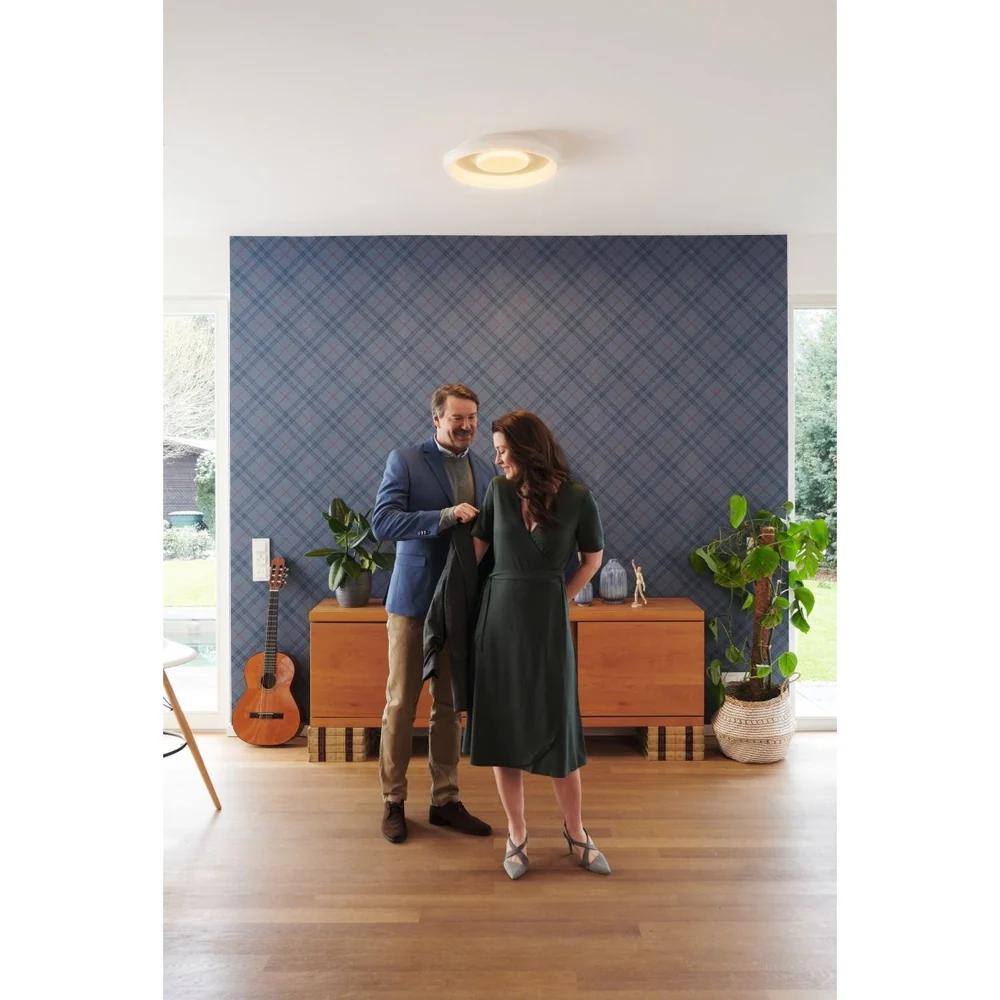 Lampa sufitowa LED WiFi ORBIS STEA 32W, inteligentna, okrągła, RGB, kolor obudowy biały, regulowana biel, 485x485 mm - Image 7