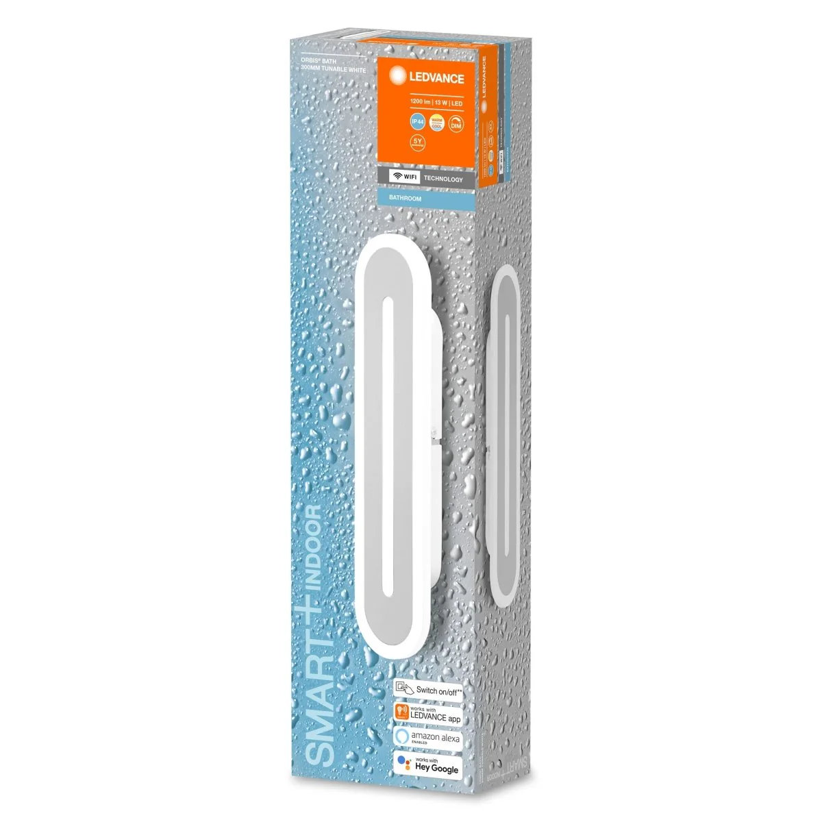 Lampa LED WiFi WALL BATH WHITE 13W, inteligentna, do łazienki, ściemnialna, IP44, regulowana biel, 30 cm - Image 3