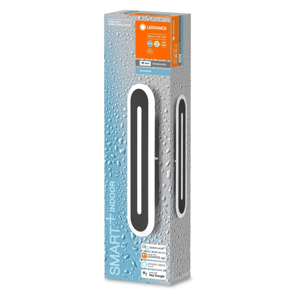 Lampa LED WiFi WALL BATH BLACK 13W, inteligentna, do łazienki, ściemnialna, IP44, regulowana biel, 30 cm - Image 3