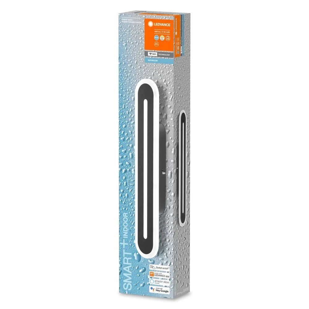 Lampa LED WiFi WALL BATH BLACK 17W, inteligentna, do łazienki, ściemnialna, IP44, regulowana biel, 40 cm - Image 3