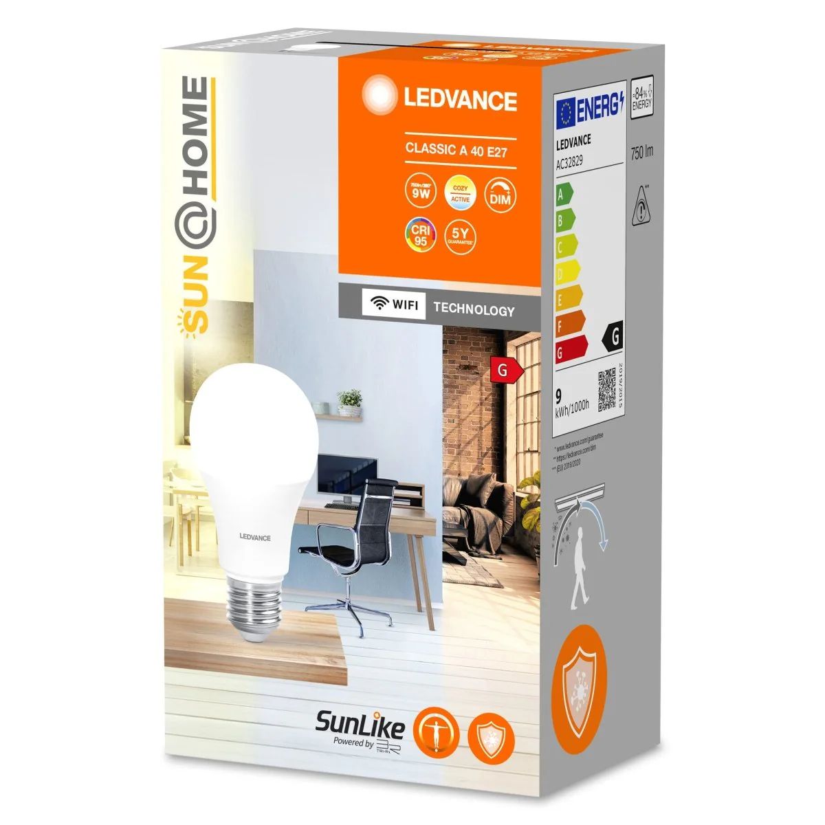Inteligentna żarówka LED WiFi E27 9W  CLASSIC  1 szt., regulowana biel - Image 3