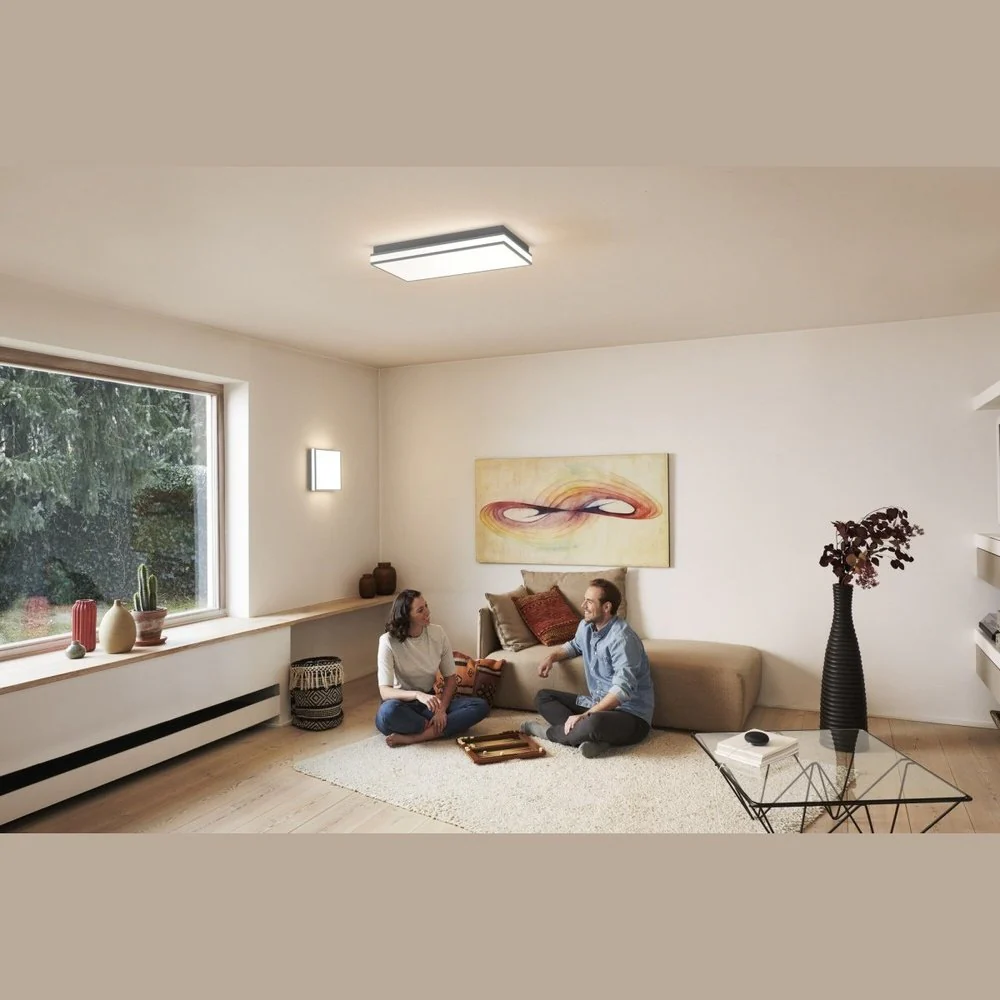 Lampa sufitowa LED WiFi ORBIS MAGNET BLACK 26W, inteligentna, kwadratowa, regulowana biel, 300x300 mm - Image 10