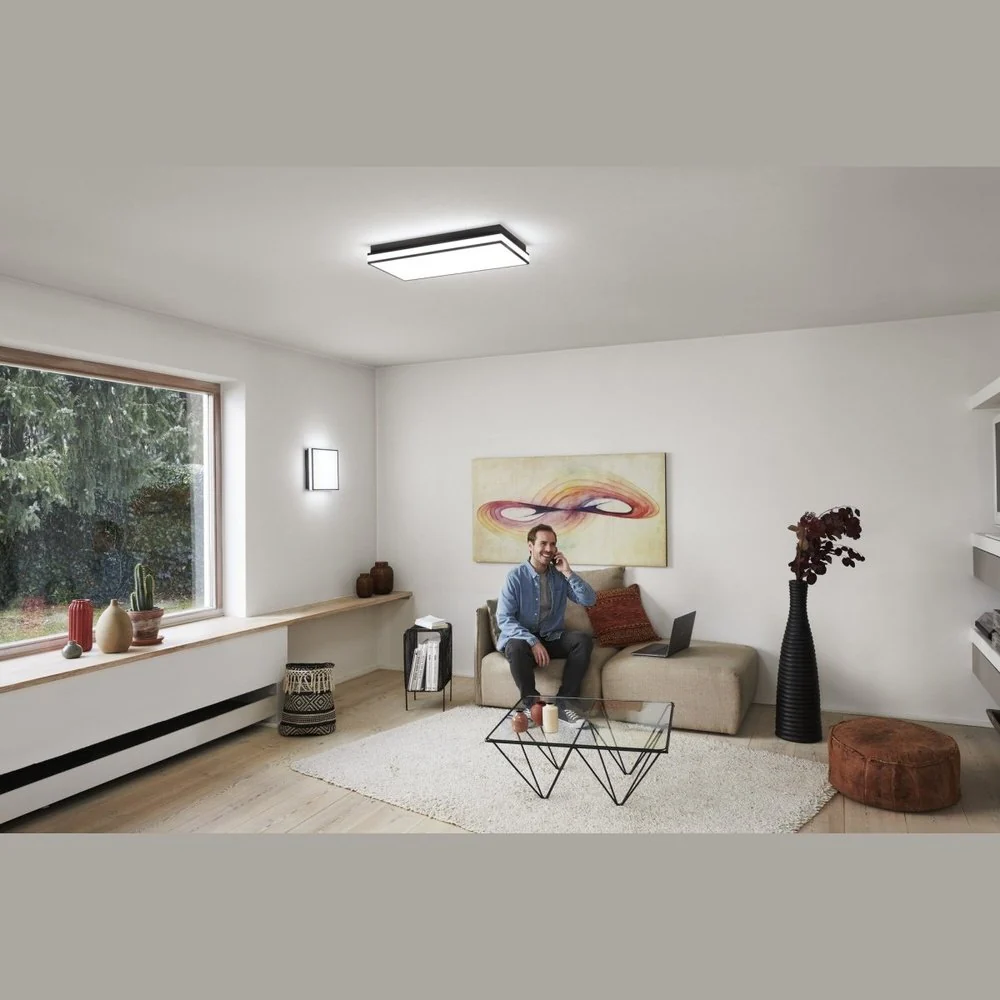 Lampa sufitowa LED WiFi ORBIS MAGNET BLACK 26W, inteligentna, kwadratowa, regulowana biel, 300x300 mm - Image 6