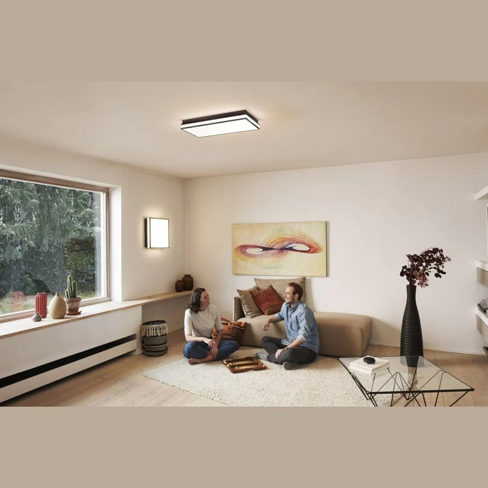 Lampa sufitowa LED WiFi ORBIS MAGNET BLACK 26W, inteligentna, kwadratowa, regulowana biel, 300x300 mm - Image 9