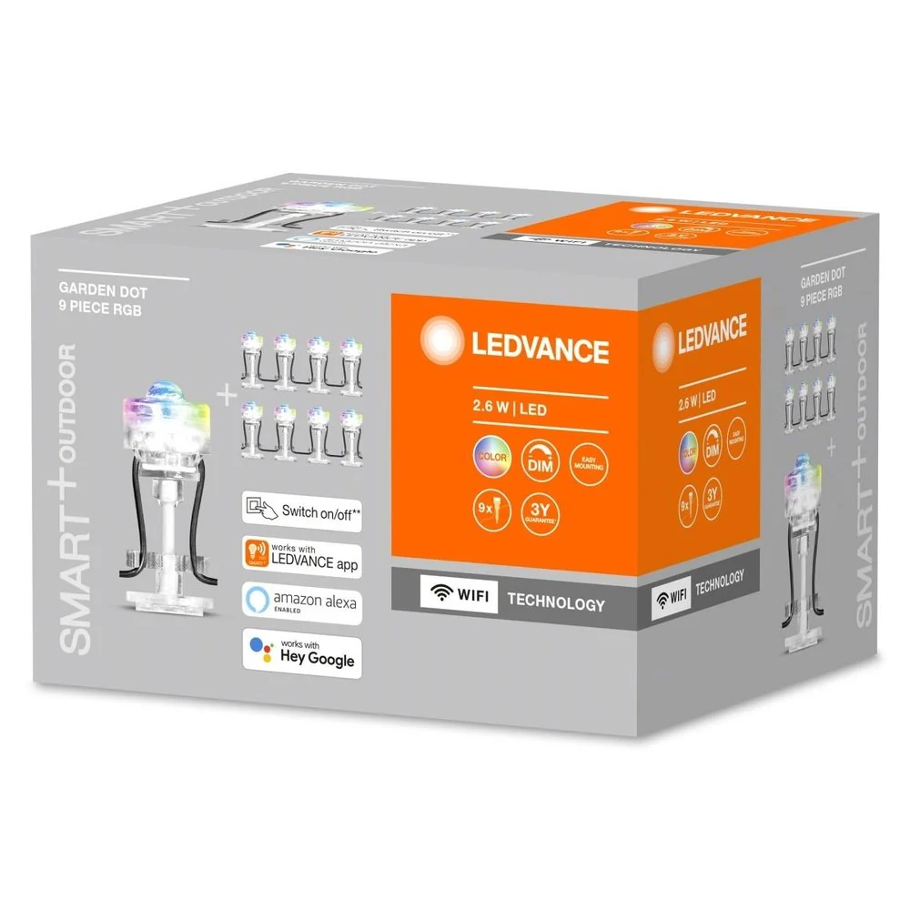Słupek ogrodowy LED WiFi GARDEN DOT  2,5W, 9 szt., inteligentny, punktowy, RGB - Image 3