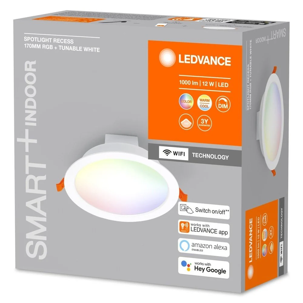 Inteligentna ściemnialna lampa sufitowa downlight WiFi LED SPOT 170 110° - Image 3