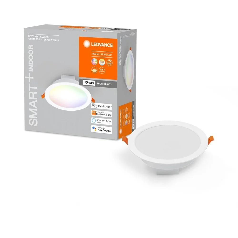 Inteligentna ściemnialna lampa sufitowa downlight WiFi LED SPOT 170 110° - Image 4
