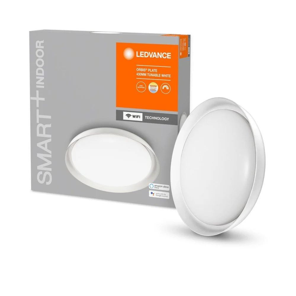 Lampa sufitowa LED WiFi Orbis Plate White 26W, inteligentna, okrągła, ściemnialna, regulowana biel, 430x430 mm - Image 4