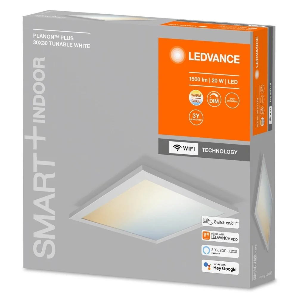 Panel LED WiFi Planon Plus 20W,  inteligentny, kwadratowy, ściemnialny, regulowana biel, 300x300 mm - Image 3