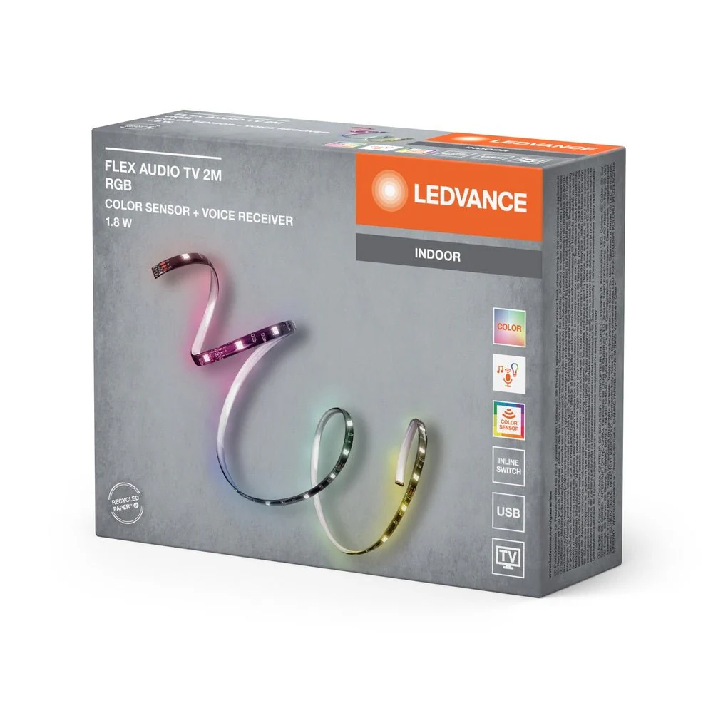 Kolorowy pasek LED USB samoprzylepny RGB 1,80 W - Image 3
