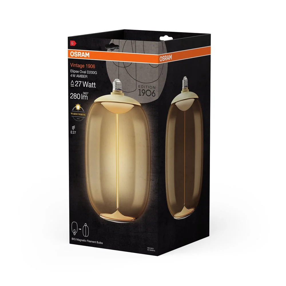 Lampa LED dekoracyjna Magnetic technologia E27 4W 2700K - Image 3