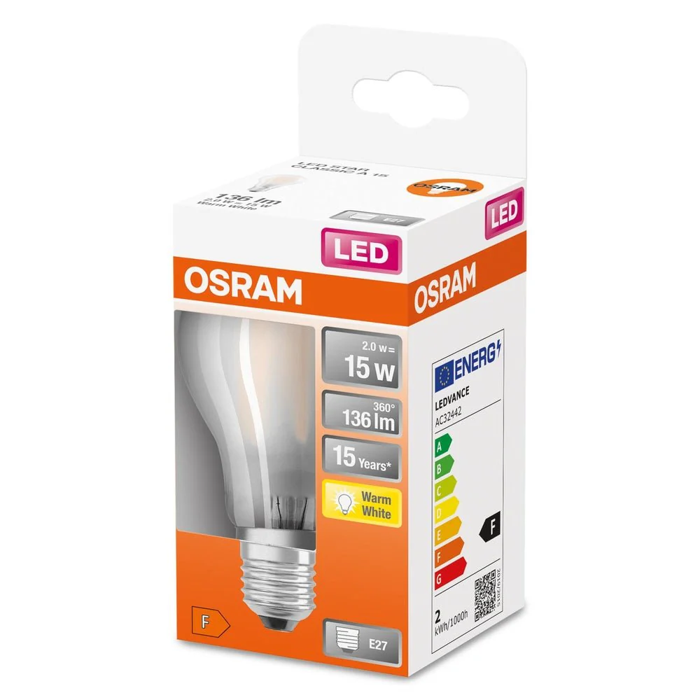 Lampa LED E27 1,5W 2700K 136lm Kompaktowa Klasyczna - Image 3