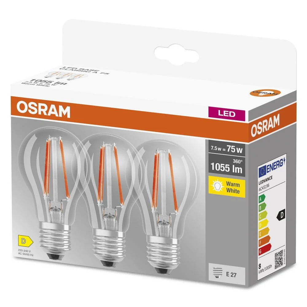 3 x lampa LED E27 2700K 1055lm Klasyczna - Image 3