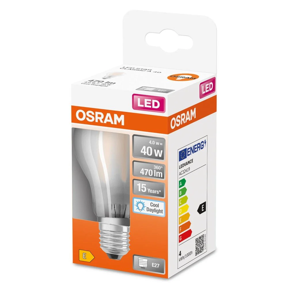 Lampa LED E27 4W 6500K 470lm Klasyczny Kształt - Image 3