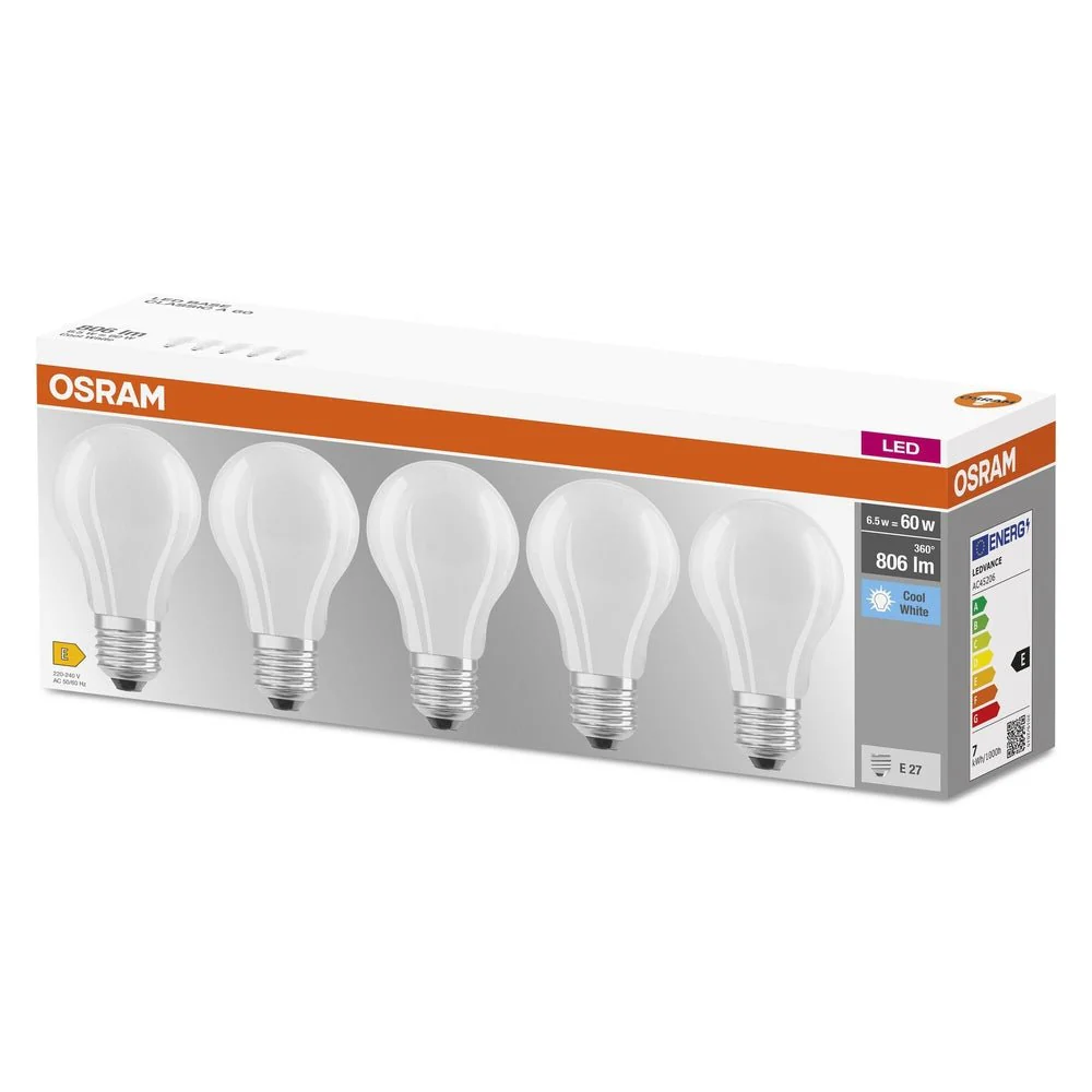 5 x lampa LED E27 6,5W 4000K 806lm Uniwersalny Kształt - Image 3