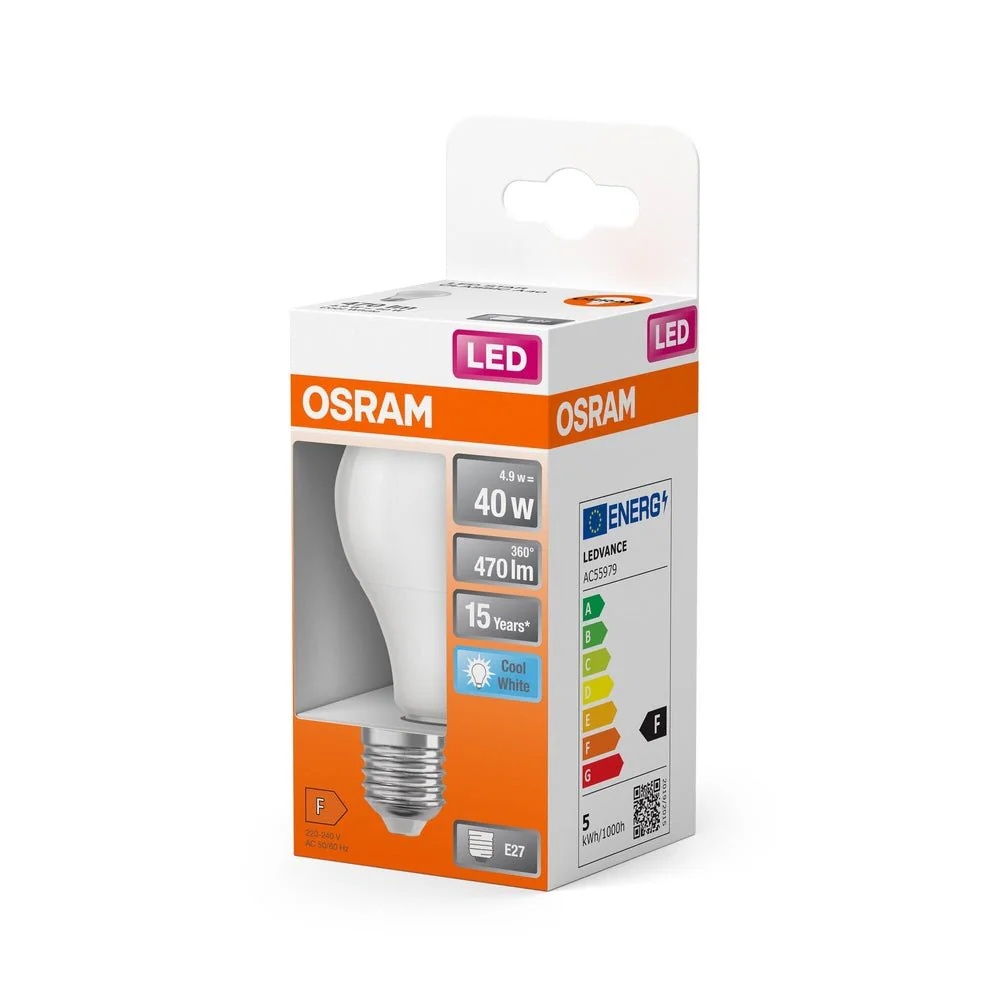 Lampa LED klasyczny krztałt E27 4,9 W 4000 K 470lm - Image 3