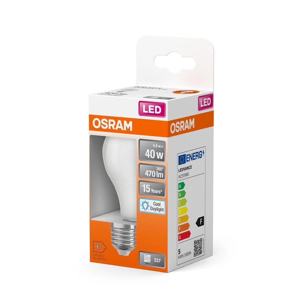 Lampa LED klasyczny krztałt E27 4,9 W 6500 K 470lm - Image 3